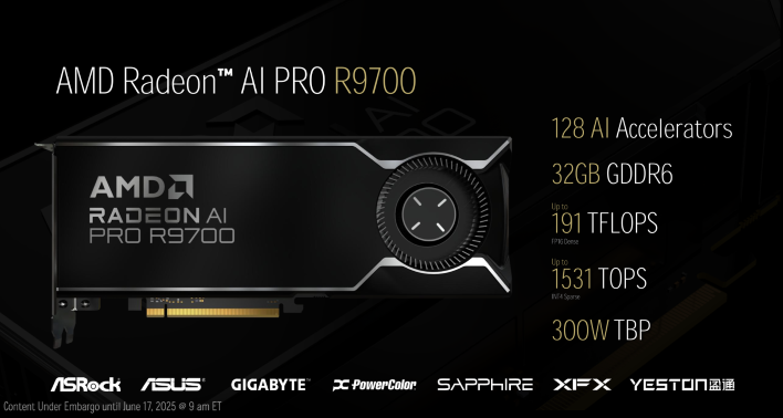radeon ai pro 9700 specs